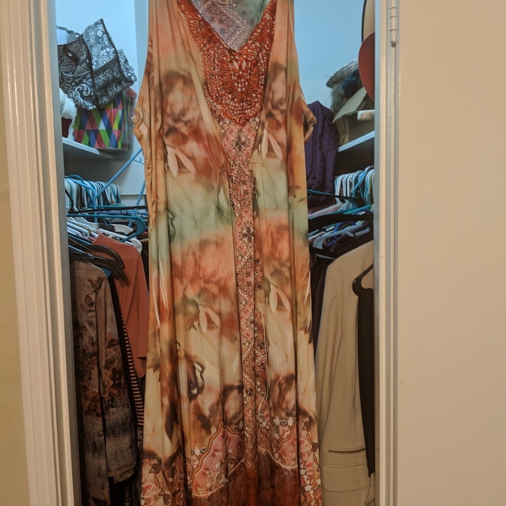 Ankle length flowy tank dress